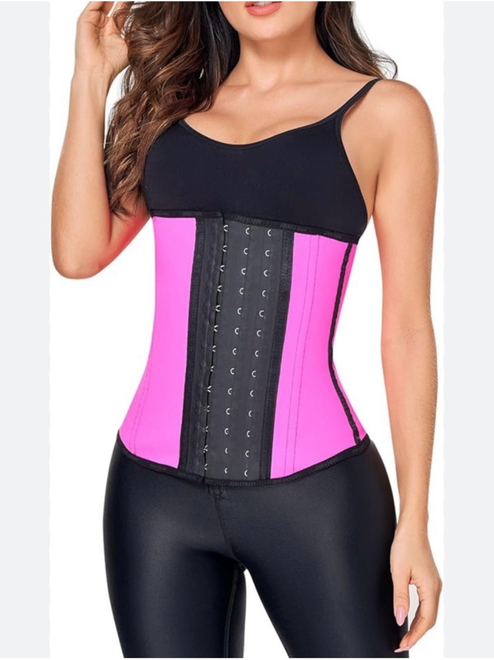 Pink Latex Waist Trainer Corset Shapewear